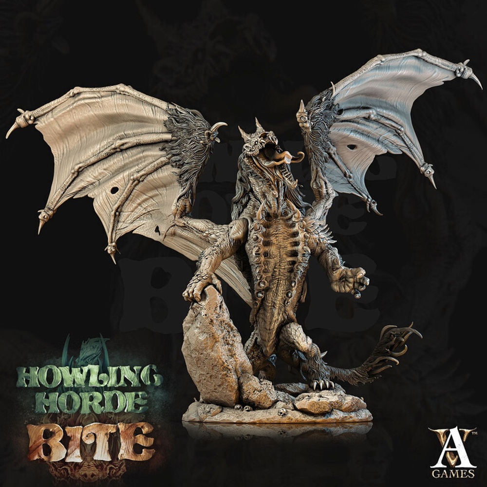 Grand Alliance Chaos Chaos Daemons Chimera Зверь хаоса миниатюра для dnd, днд, pathfinder, фентези, Настольная игра, НРИ, Варгейм, РПГ