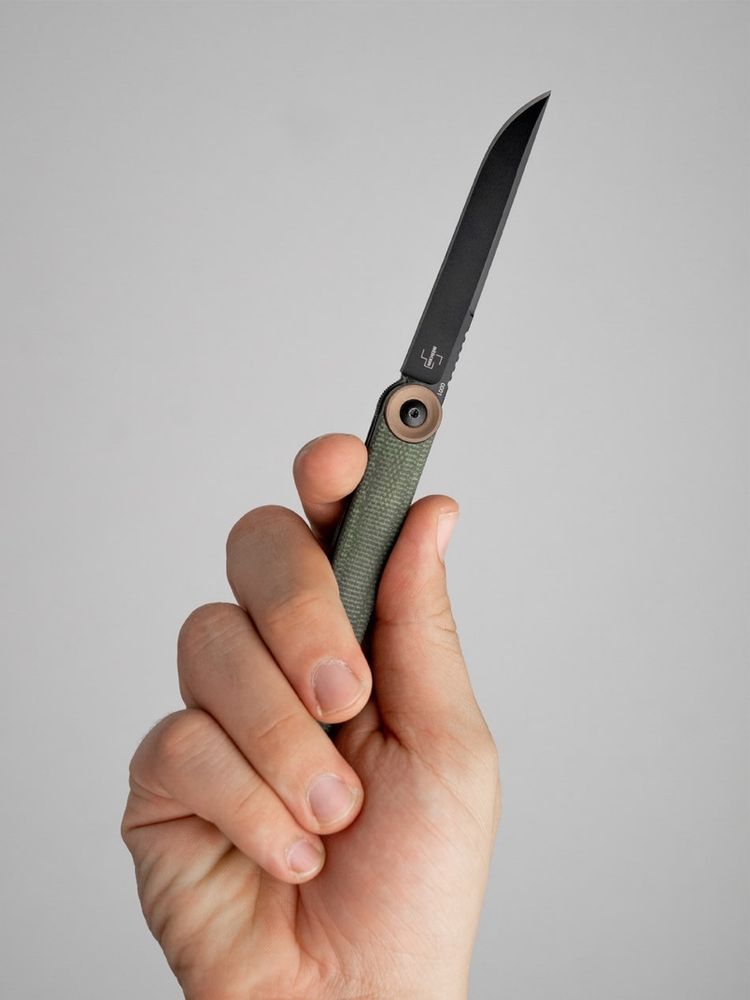 Нож Boker 01BO391 Kaizen Green Canvas Micarta