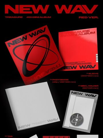 Альбом TREASURE - NEW WAV 4th Mini Album 2 Version SET