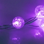 Гирлянда для дома «Жемчужина» на батарейках 2,0 м 20 ламп LED, d-1 см, 3 реж, IP-20, Фиолетовый