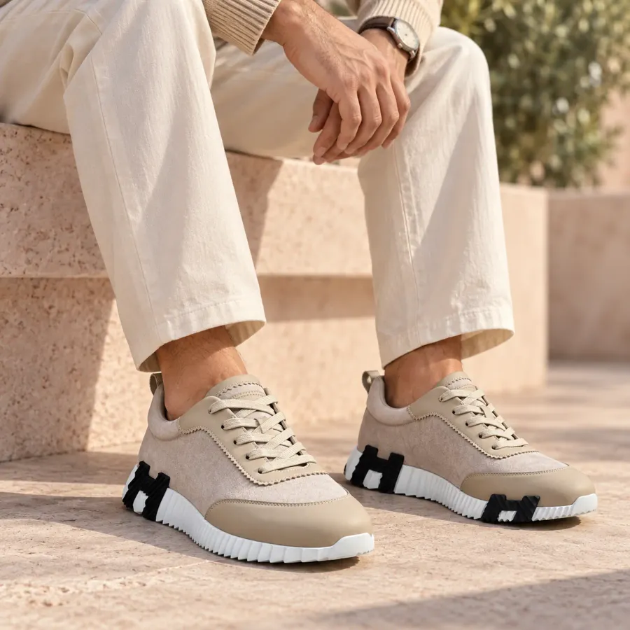 LV Skate, Hermès Bouncing и лоферы Prada в одном гардеробе