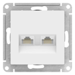 ATLASDESIGN РОЗЕТКА двойная компьютерная RJ45+RJ45 кат. 5e, механизм, ЛОТОС