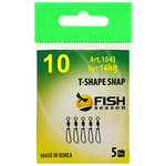 Вертлюг FishSeason 1043-04 19кг 4шт T-Shape Snap Black Nickel