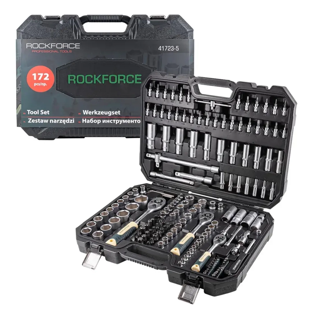 Набор инструментов 172пр. 1/4'', 3/8'', 1/2''(6гр.)(4-32мм) RockForce##Rock FORCE RF-41723-5