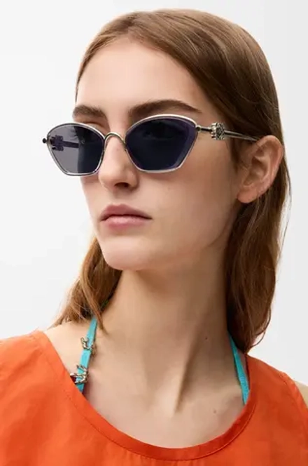 Loewe Шестиугольные металлические солнцезащитные очки, синий