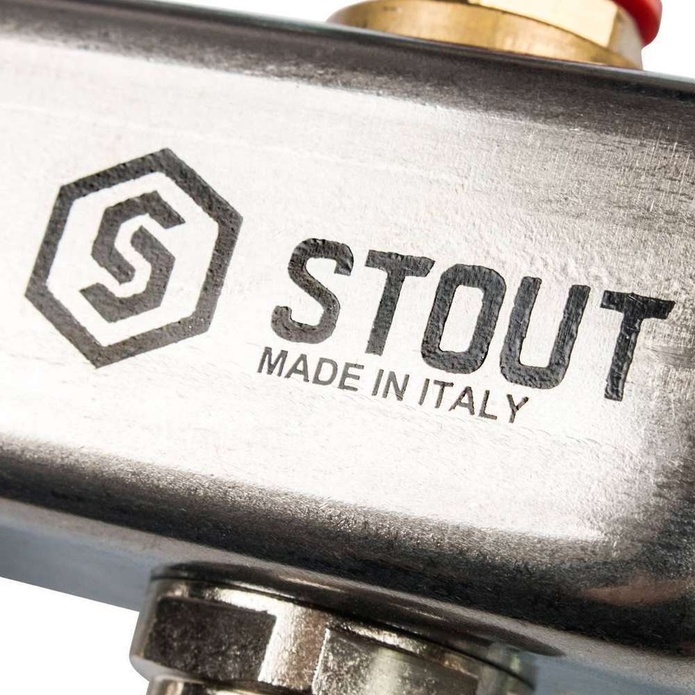 STOUT Коллектор из нержавеющей стали в сборе без расходомеров  2 вых.