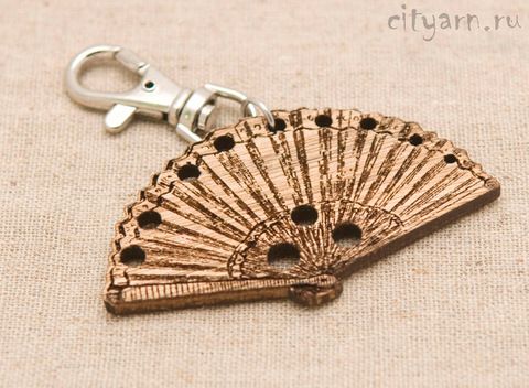 Брелок-измеритель номеров спиц из американского ореха, 