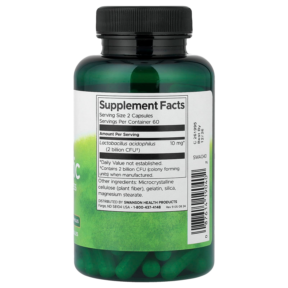 Swanson Vitamins, пробиотик, 120 капсул (1 млрд КОЕ в 1 капсуле)