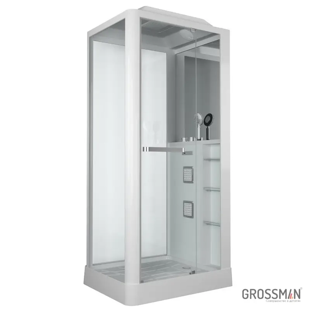 Душевая кабина Grossman Alba GR122 (80x100x225) дверь распашная,3 места
