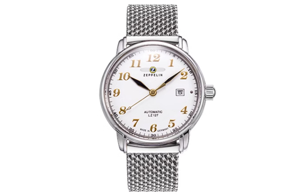 ZEPPELIN Automatic Mechanical Movement 50 meter Water Resistance Men"s Watches Watch White Dial