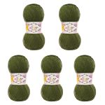 Пряжа Alize (Ализе) Cotton Gold / уп.5 мот. по 100 г, 330м, 029 хаки А