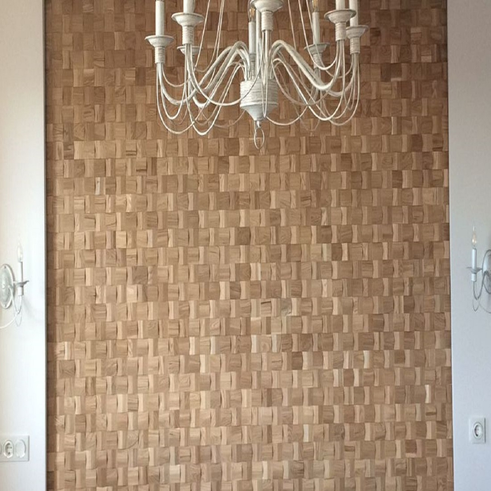 Деревянная мозаика для стен Wood Mosaic Дуб Призма