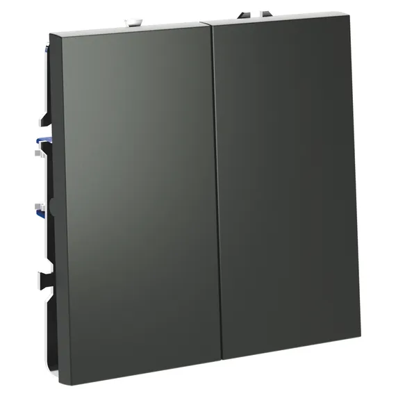 Выключатель двухклавишный Voltum S70 Титан VLS020106