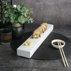 Блюдо прямоугольное 43*7 см h3,5 см брусок для закусок White Matt Panasia P.L. Proff Cuisine [1]