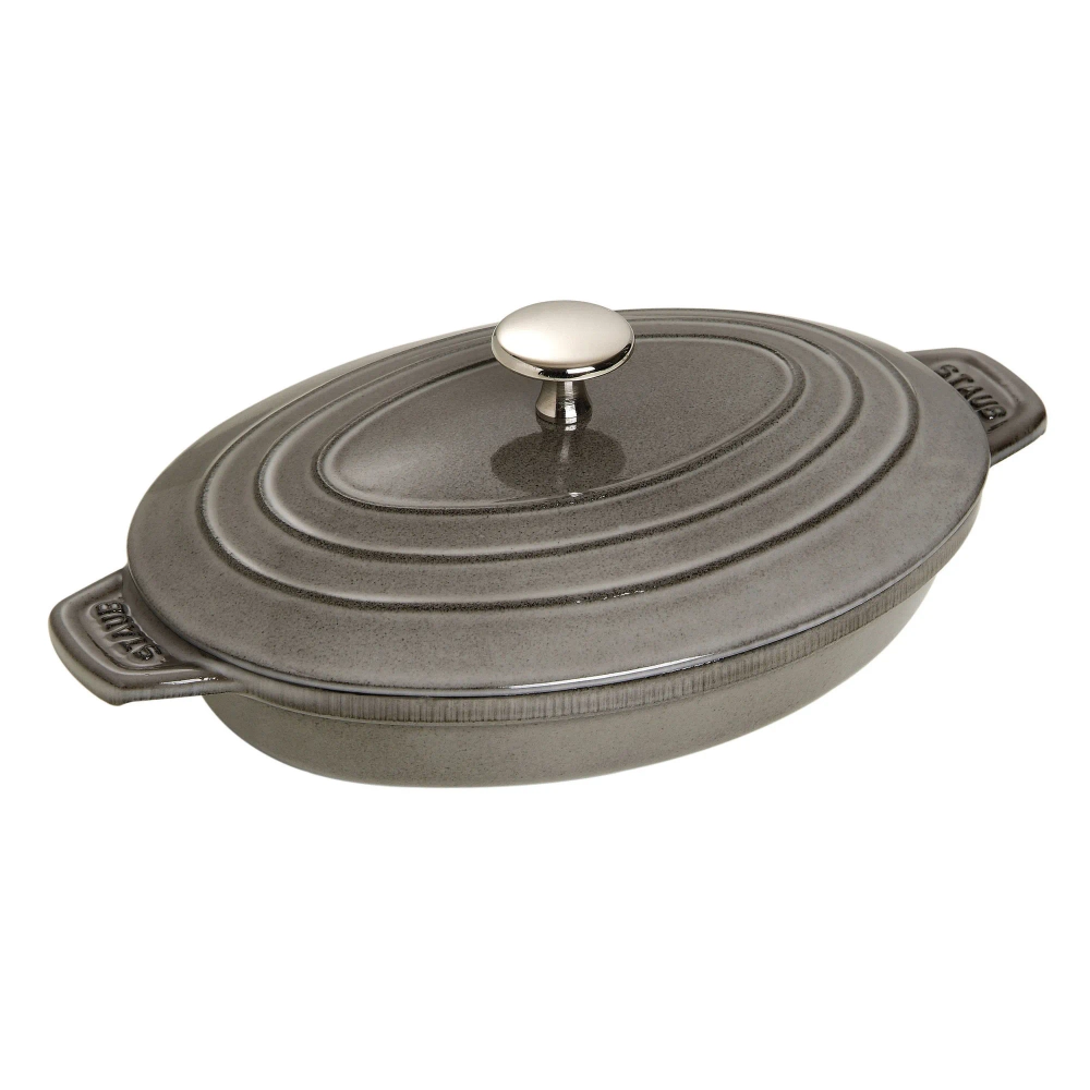 STAUB Форма для запекания Sur la Table Minis с крышкой, 23x17см, серая 40509-581-0