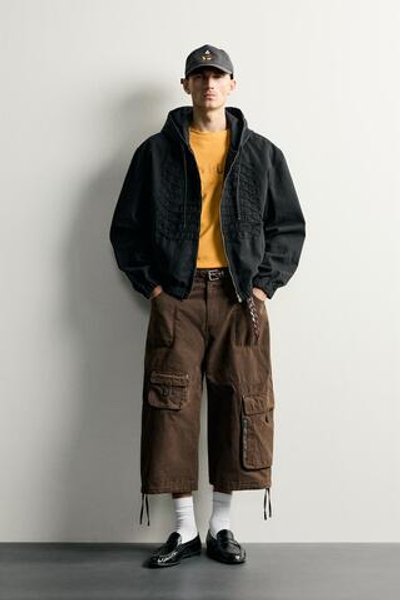 ДЖИНСОВЫЕ ШОРТЫ КАРГО RELAXED FIT — ZARA