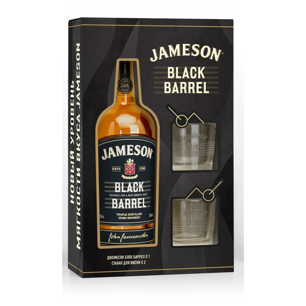 Виски Jameson Black Barrel 0,7 л+2 стакана