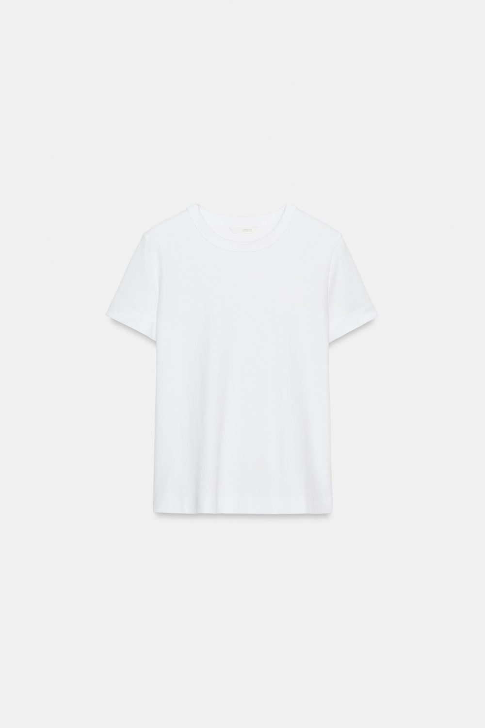 ФУТБОЛКА INTERLOCK С КОРОТКИМИ РУКАВАМИ — ZARA