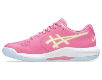 Детские Кроссовки теннисные  Asics Gel-Dedicate 9 GS - dragon fruit/soft yellow