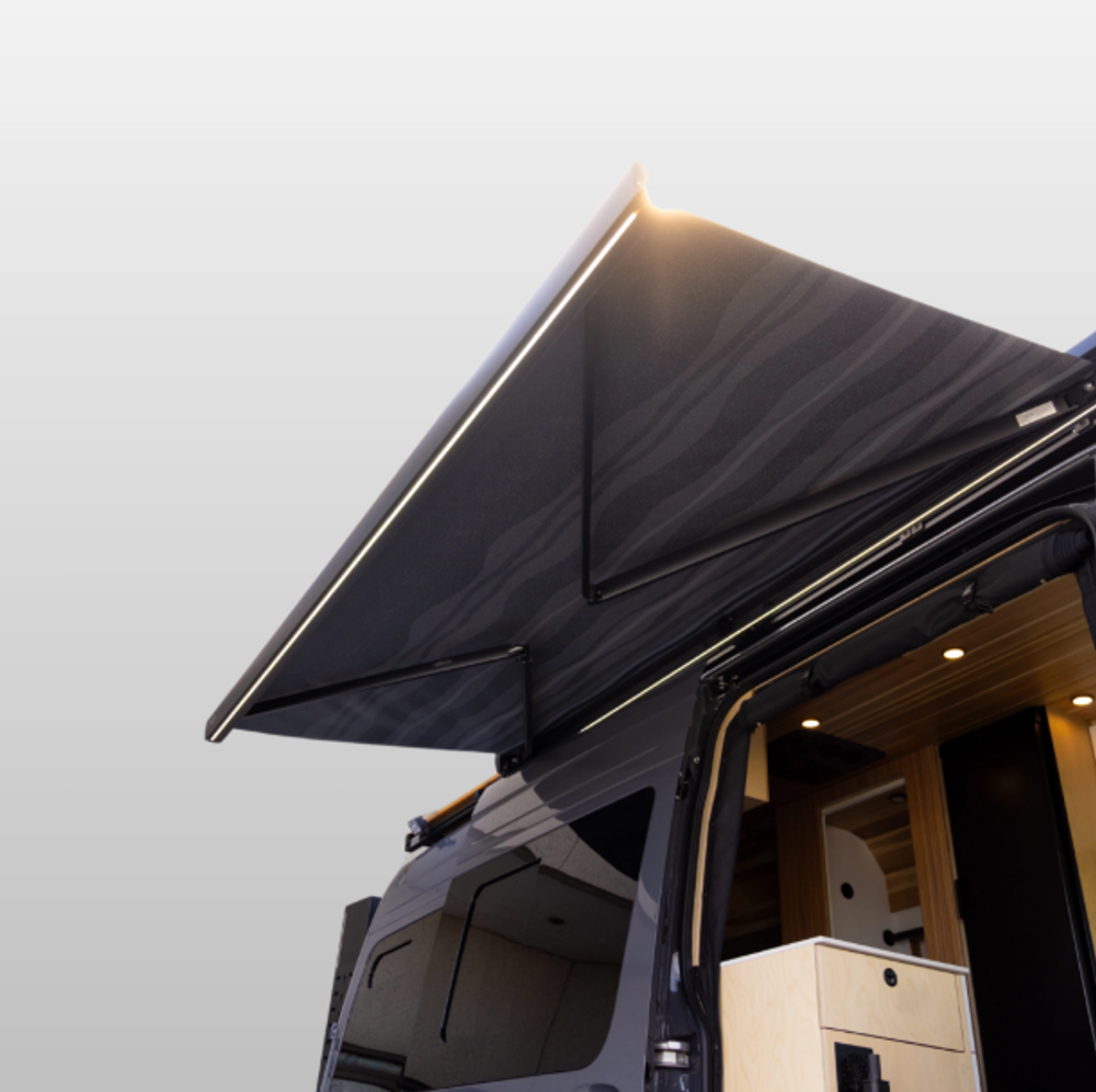 Маркиза безопорная 5 м MobileComfort EAGLE M500BD, настенная, механическая, чёрная