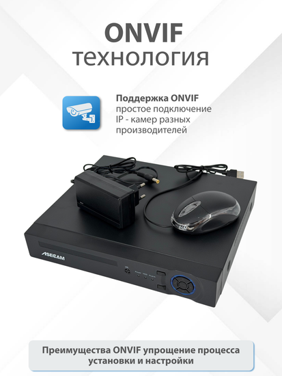 32 канальный IP видеорегистратор, ASECAM 32CH 4K NVR