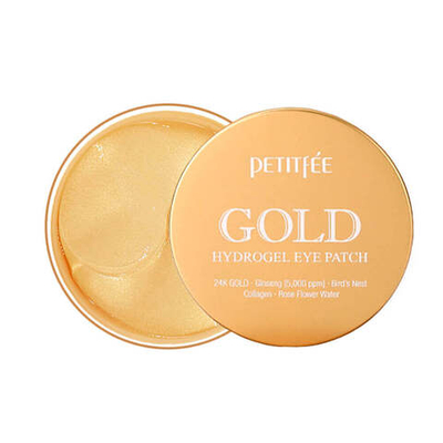 Petitfee Gold Hydrogel Eye Patch 60ea Гидрогелевые патчи для век с женьшенем и коллагеном