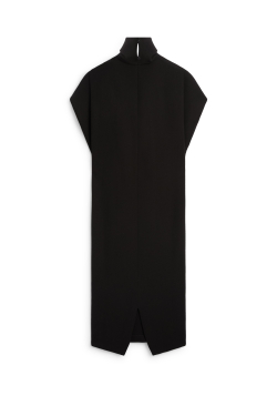 Massimo Dutti Струящееся платье с высоким воротником - Limited Edition, черный