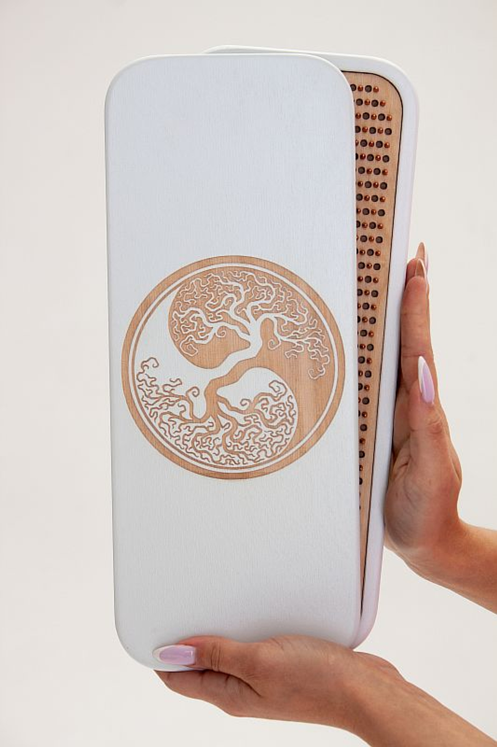 Доска садху Дерево инь-янь алюминиевые гвозди