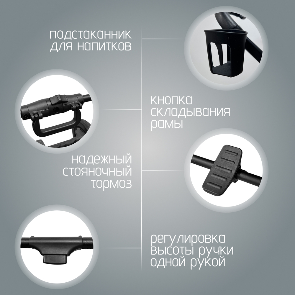 Модульная коляска BubaGO Lotta Thermo 3в1