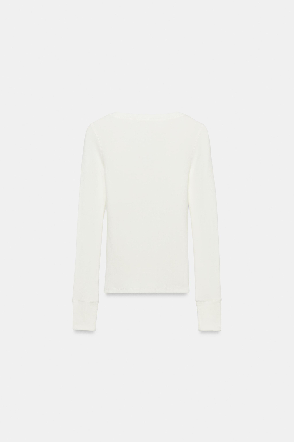 ФУТБОЛКА В РУБЧИК С ДЛИННЫМИ РУКАВАМИ — ZARA