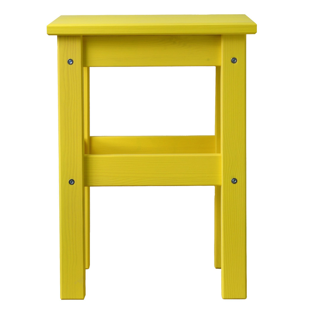 Табурет «Одвар» 33×33×45 см, деревянный, желтый, массив сосны, IKEA