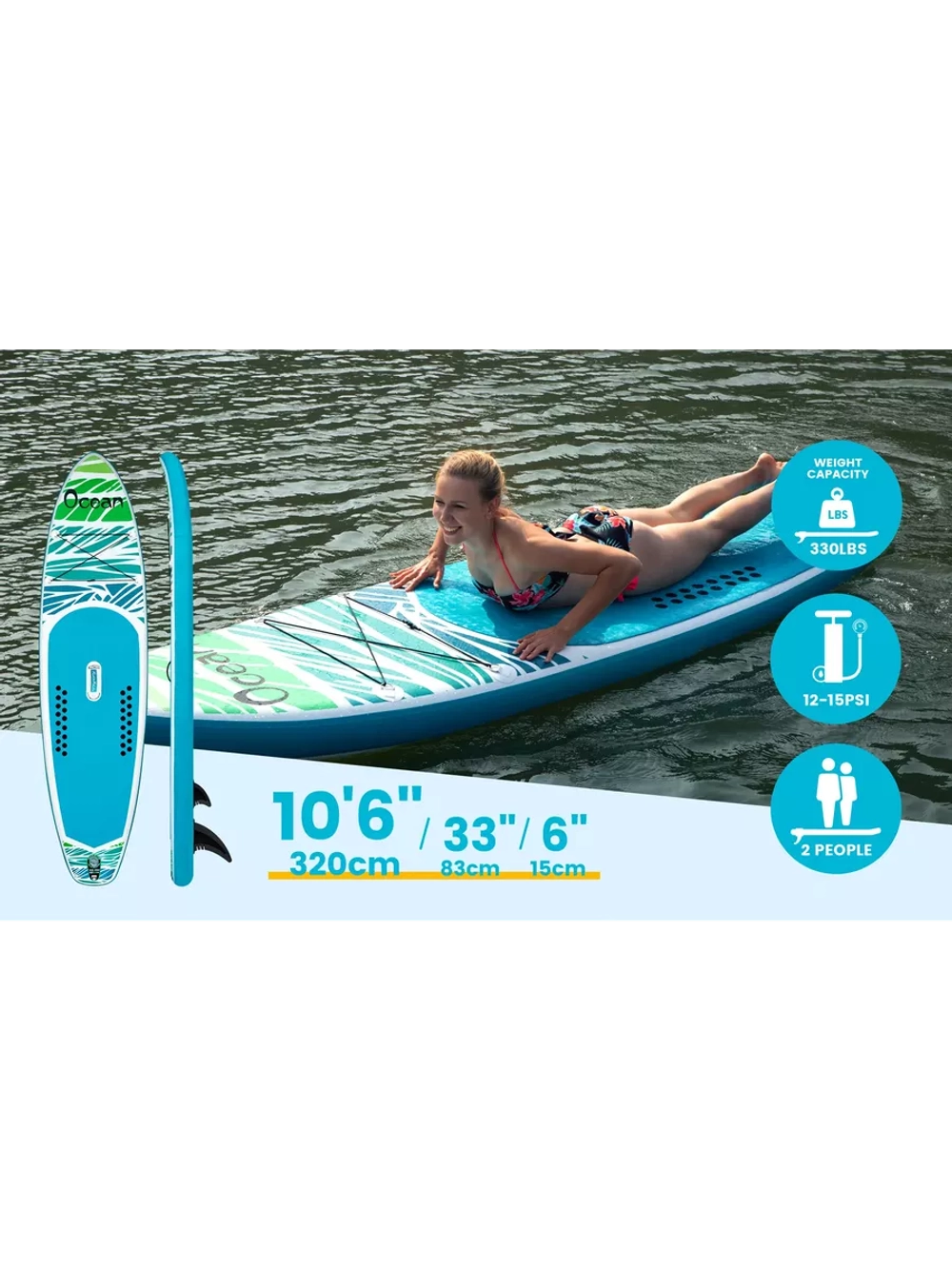 Сапборд надувной сап борд, sup board FunWаtеr Ocean 320 см