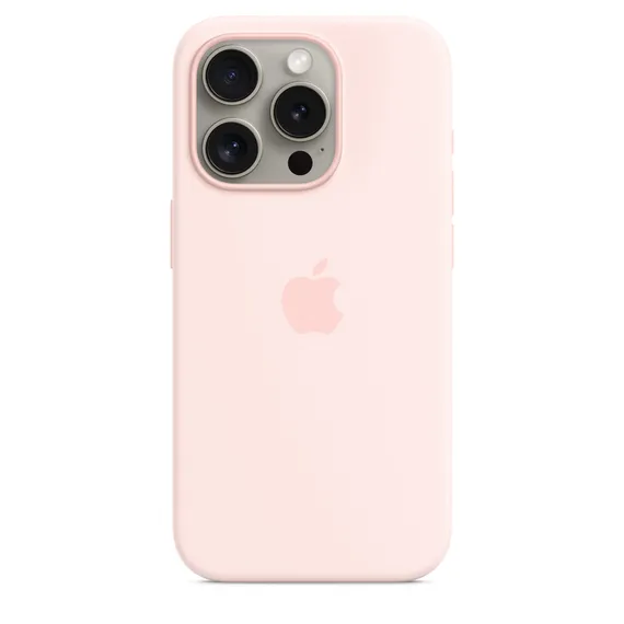 Чехол Silicone Case MagSafe для iPhone 15 Pro Max Светло-розовый Light Pink
