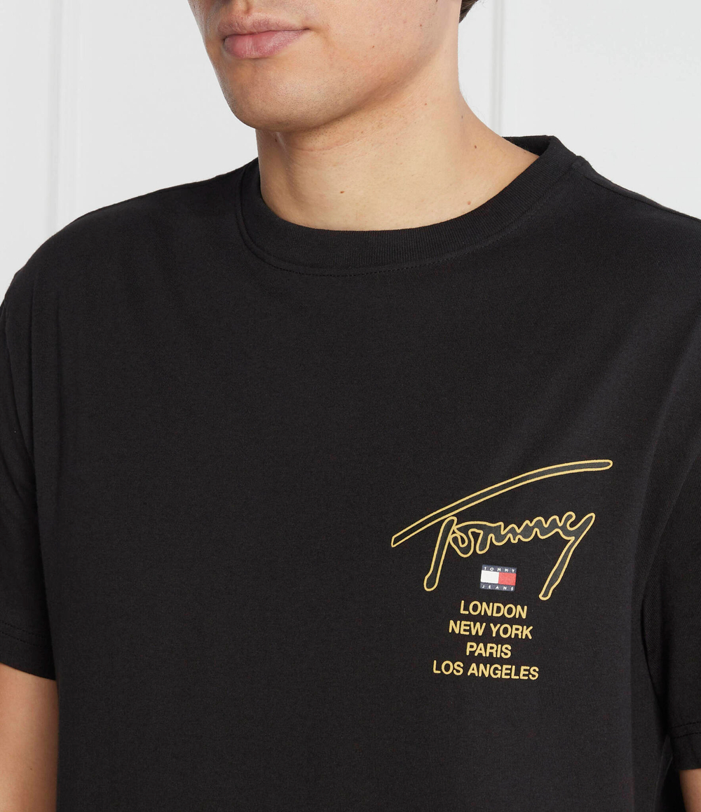 Футболка GOLD SIGNATURE BACK Tommy Jeans - черный(DM0DM17729)