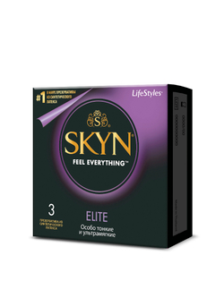 Презервативы безлатексные SKYN Elite Особо тонкие, 3 шт