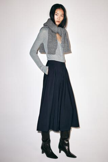 ZARA ЮБКА МИДИ — ZW COLLECTION, МОРСКОЙ СИНИЙ