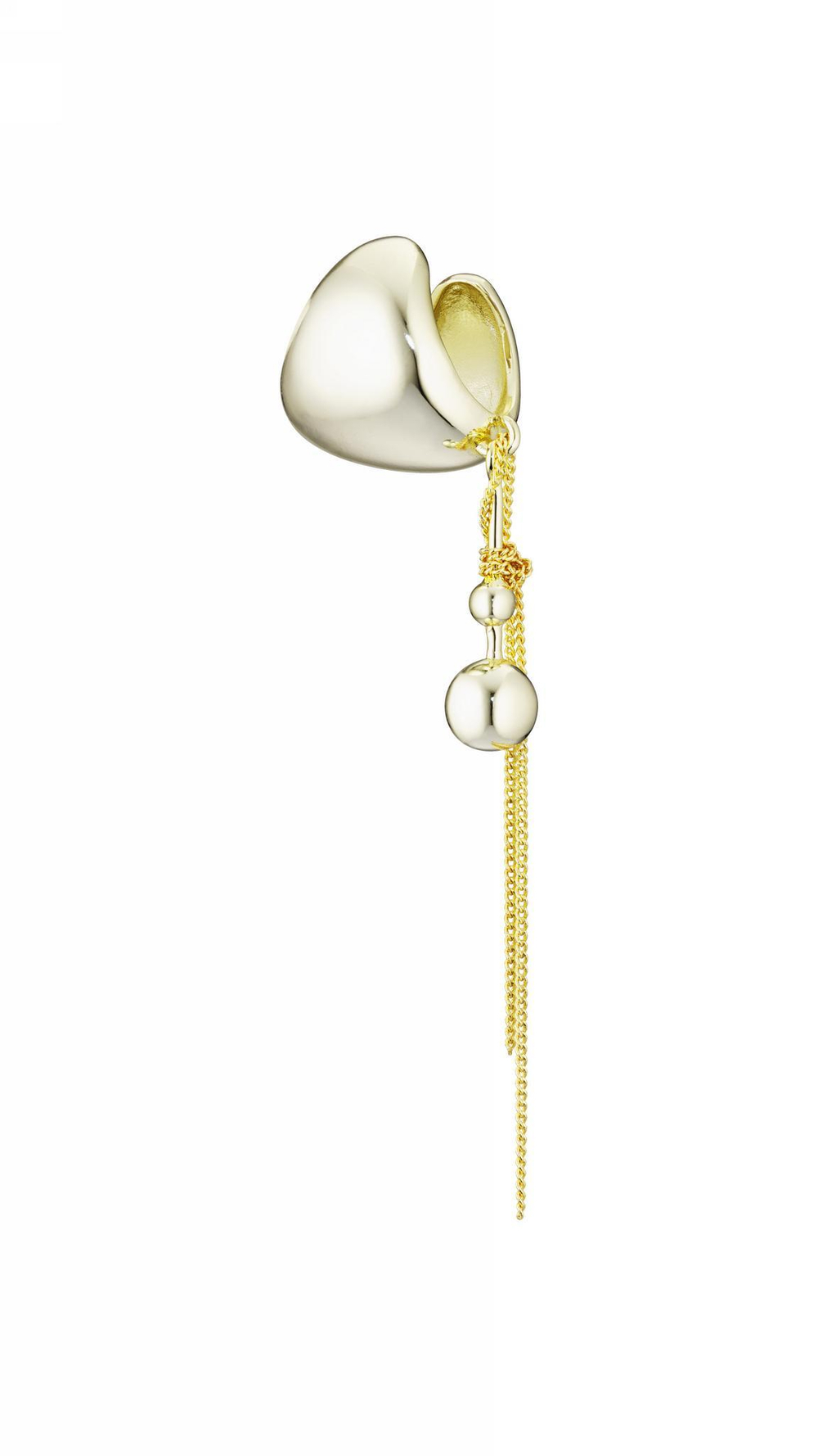 Кафф Bubble World с подвеской и цепочками — Caviar Jewellery, золото, фото 2