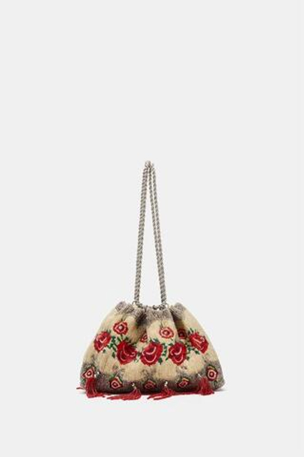 ZARA СУМКА РУЧНОГО ФОРМАТА С БИСЕРОМ ZW COLLECTION, РАЗНОЦВЕТНЫЙ