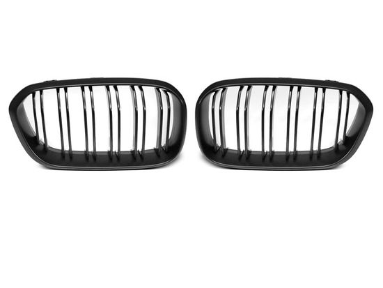 Решетки радиатора для BMW 1 F20 / F21 LCI (15-18) черные матовые в стиле M1