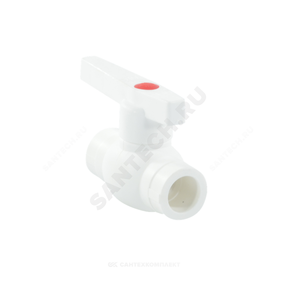 Кран шаровой PP-R белый Дн 32 внутренняя пайка OPTIMA VALFEX VALF 10145032