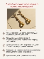 Серьги с цитринами и муассанитами, серебро 925, родий