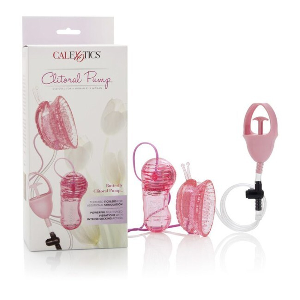 Вибро-помпа для вагины Butterfly Clitoral Pump (Цвет: розовый)