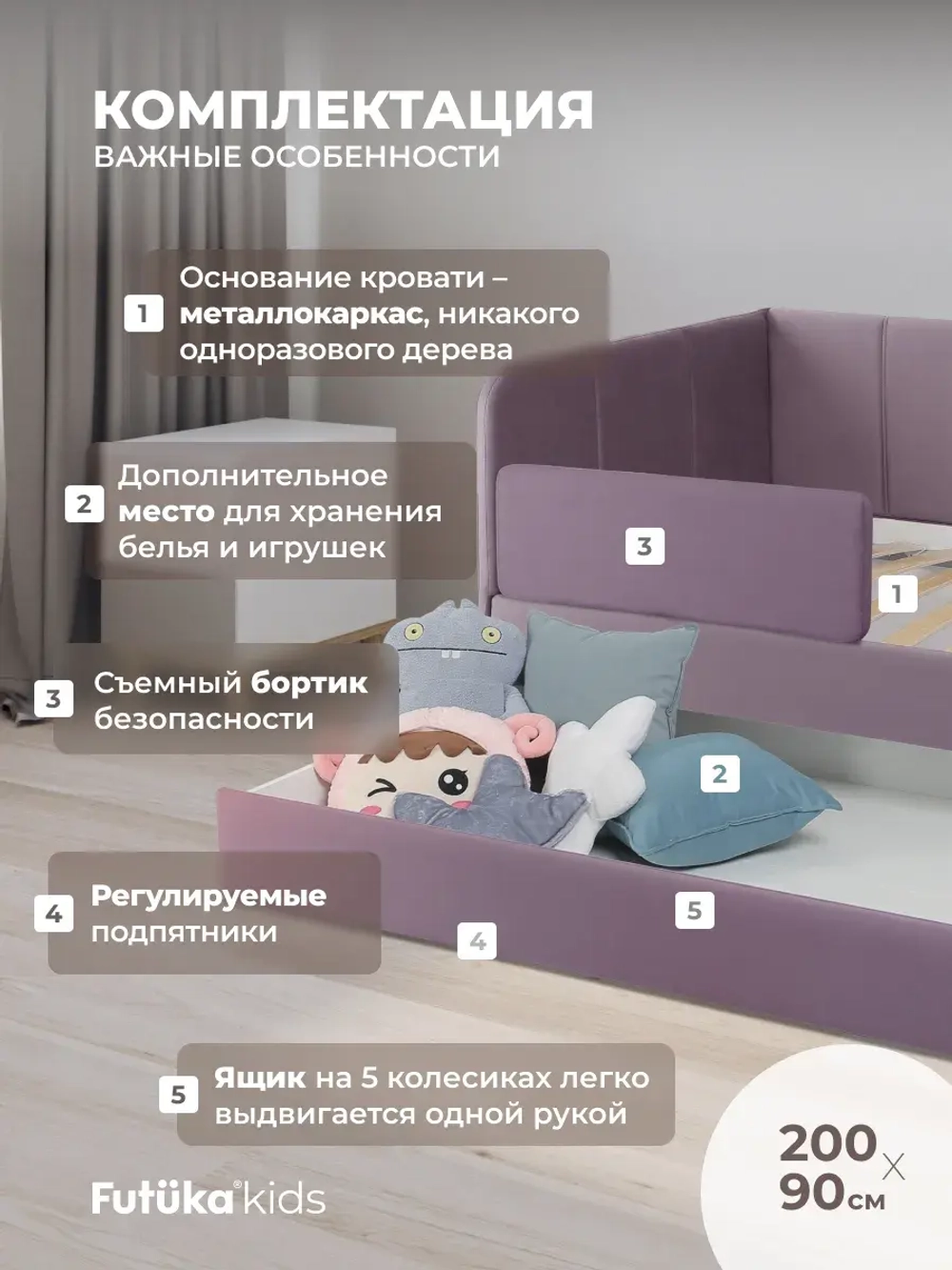 Диван - кровать 200х90 см Стич ткань Микровелюр
