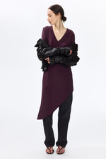 Асимметричное платье — длинные рукава, короткая модель - H&M