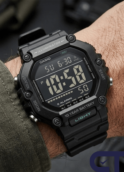 Casio AE-1600HX-1B— мужские электронные часы