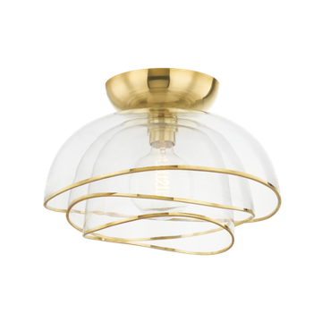 Corbett Esme Flush Mount, 44 cm, Vintage Polished Brass