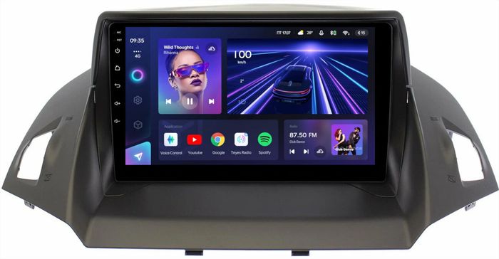 Магнитола для Ford Kuga 2 2012-2019 (без SYNC) - Teyes CC3L монитор 9" IPS на Android 10, CarPlay, 4G SIM-слот
