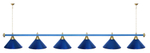 Лампа STARTBILLIARDS 6 пл. (плафоны зеленые,штанга золотая,фурнитура золото)