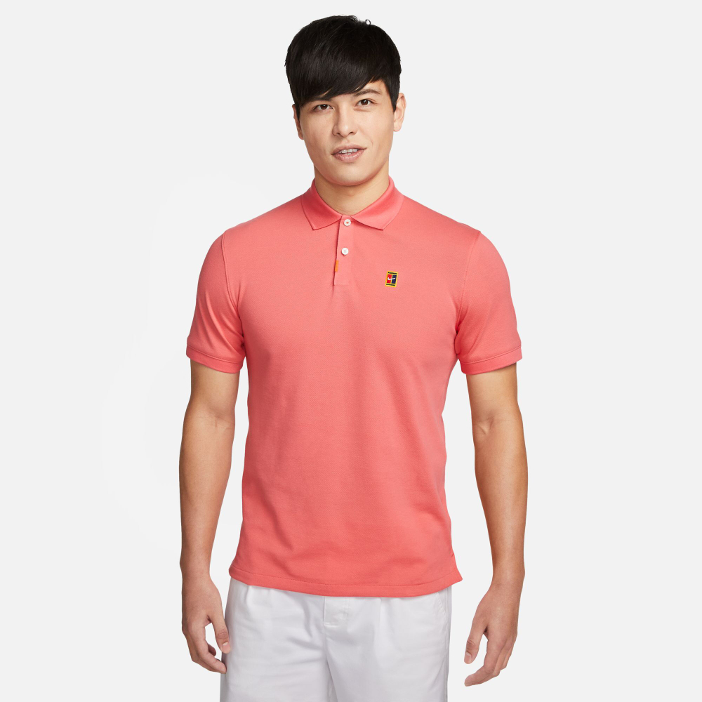 Мужское теннисное поло Nike Dri-Fit Heritage Slim 2 Polo Men - Coral