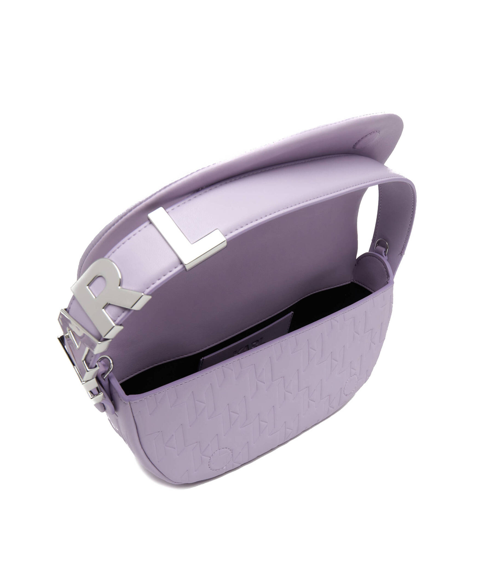 кожаная сумка через плечо k/swing md baguette Karl Lagerfeld - лавандовый(230W3089)
